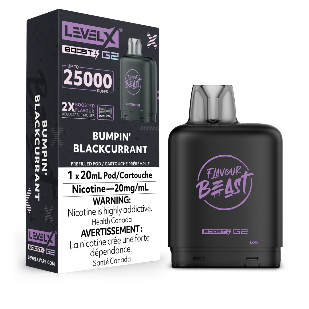 Bumpin' Blackcurrant - Flavour Beast Level X Boost Pod 20mL [Ontario Stamp]