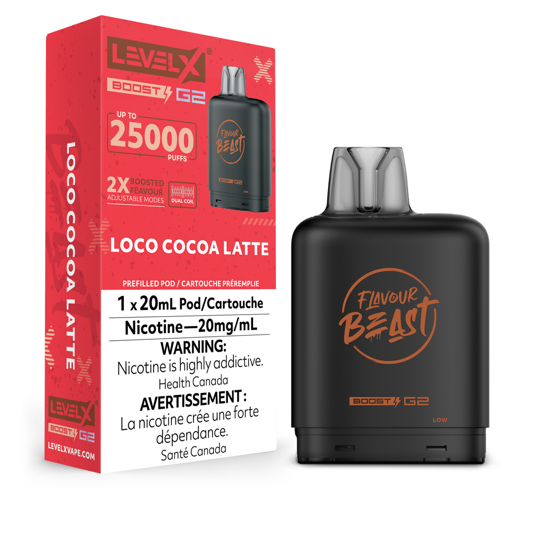 Loco Cocoa Latte - Flavour Beast Level X Boost Pod 20mL [Ontario Stamp]