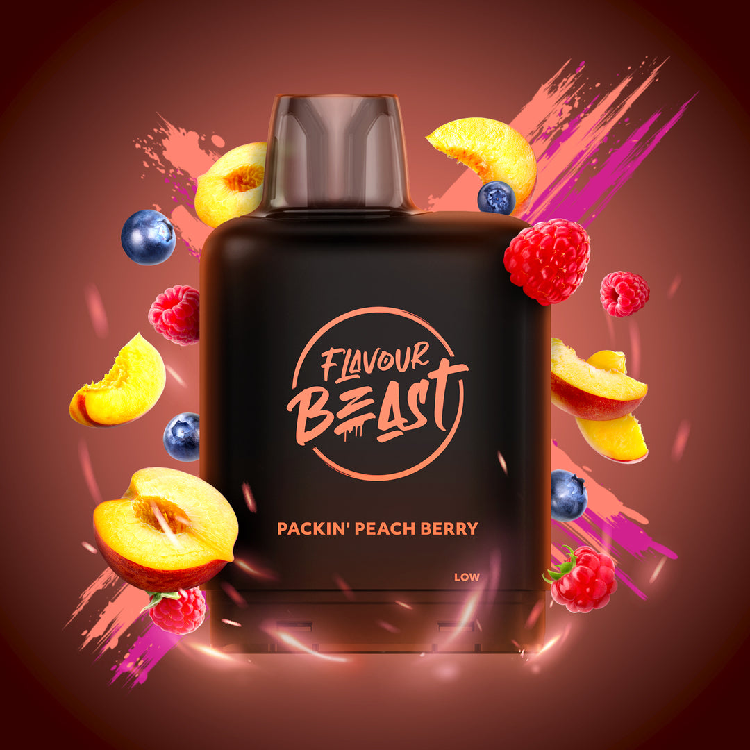 Packin' Peach Berry- Flavour Beast Level X Boost Pod 20mL [Federal Stamp]