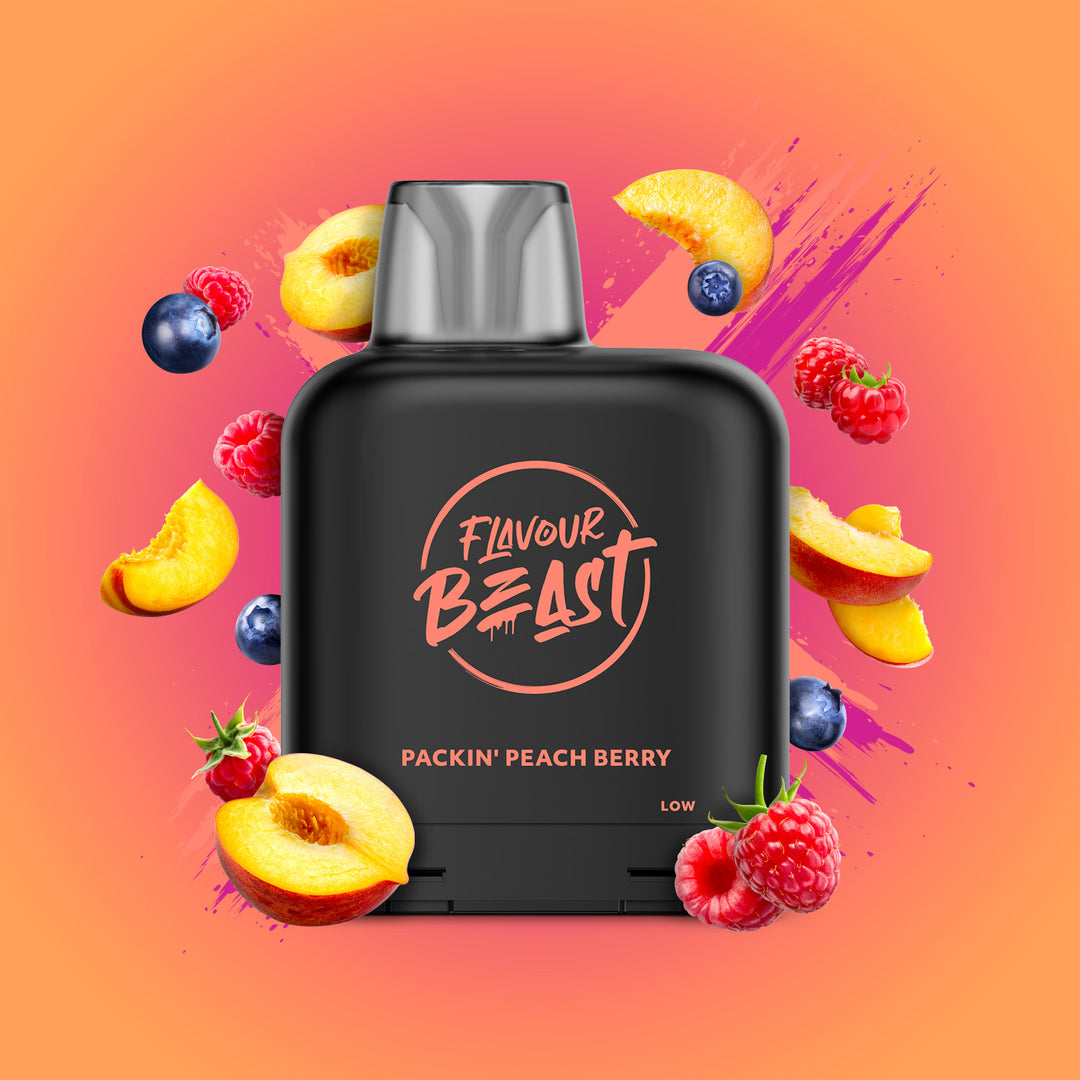 Packin' Peach Berry- Flavour Beast Level X Pod 14mL [Federal Stamp]