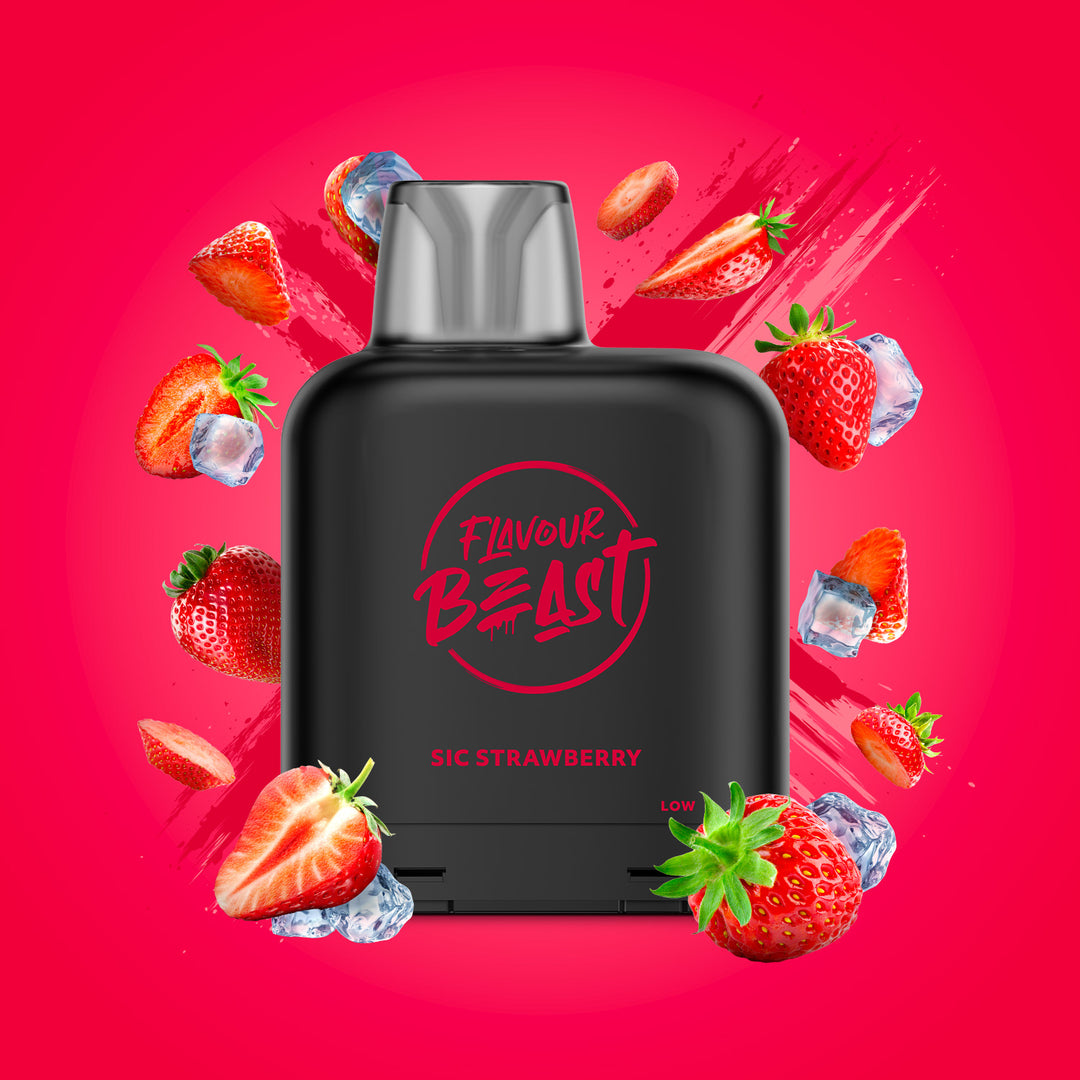 Sic Strawberry Iced - Flavour Beast Level X Pod 14mL [Federal Stamp]