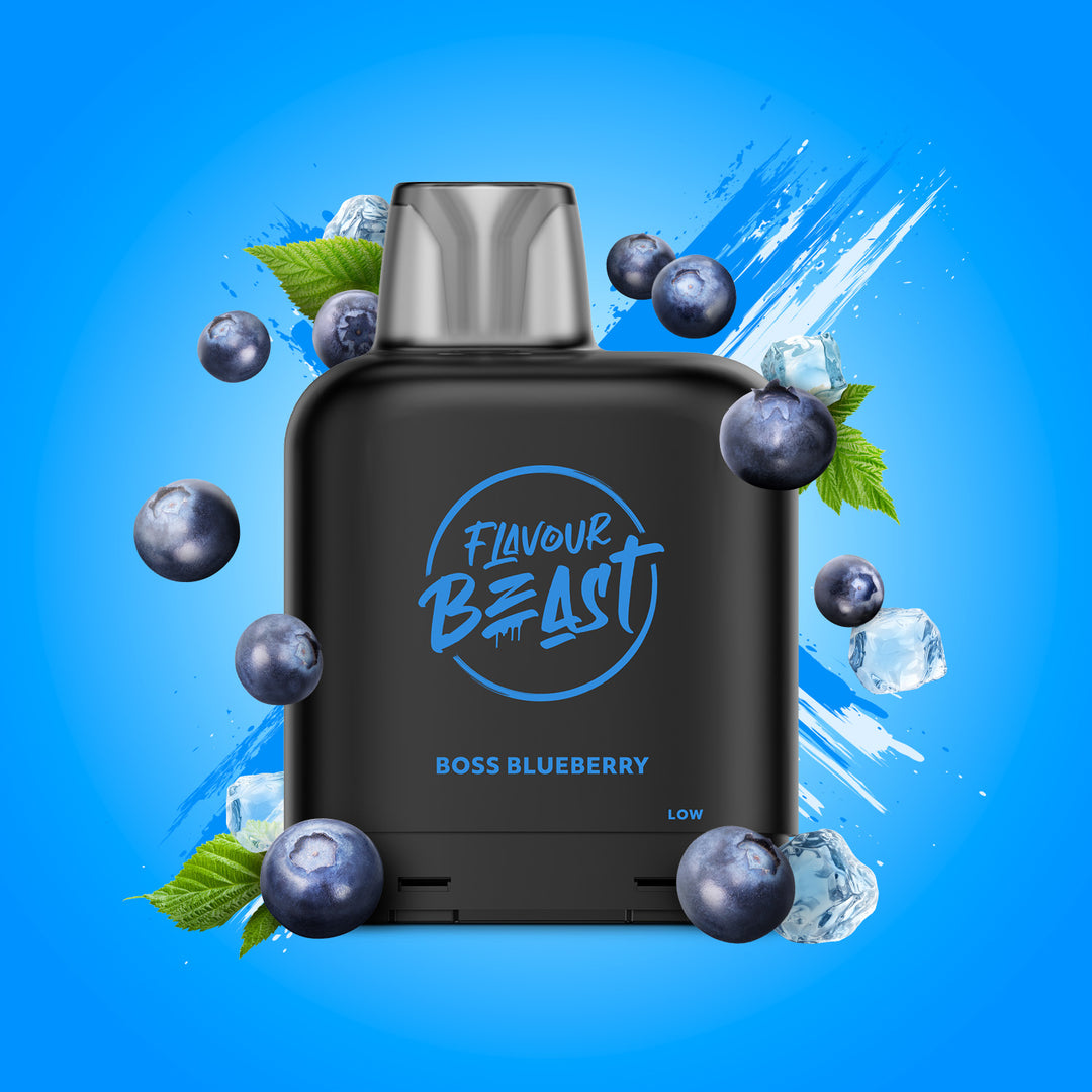 Boss Blueberry Iced - Flavour Beast Level X Pod 14mL [Federal Stamp]