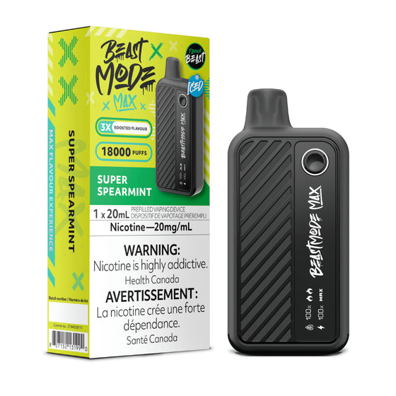 Super Spearmint - Flavour Beast Beast Mode Max 18k Rechargeable Disposable Vape [Ontario Stamp]