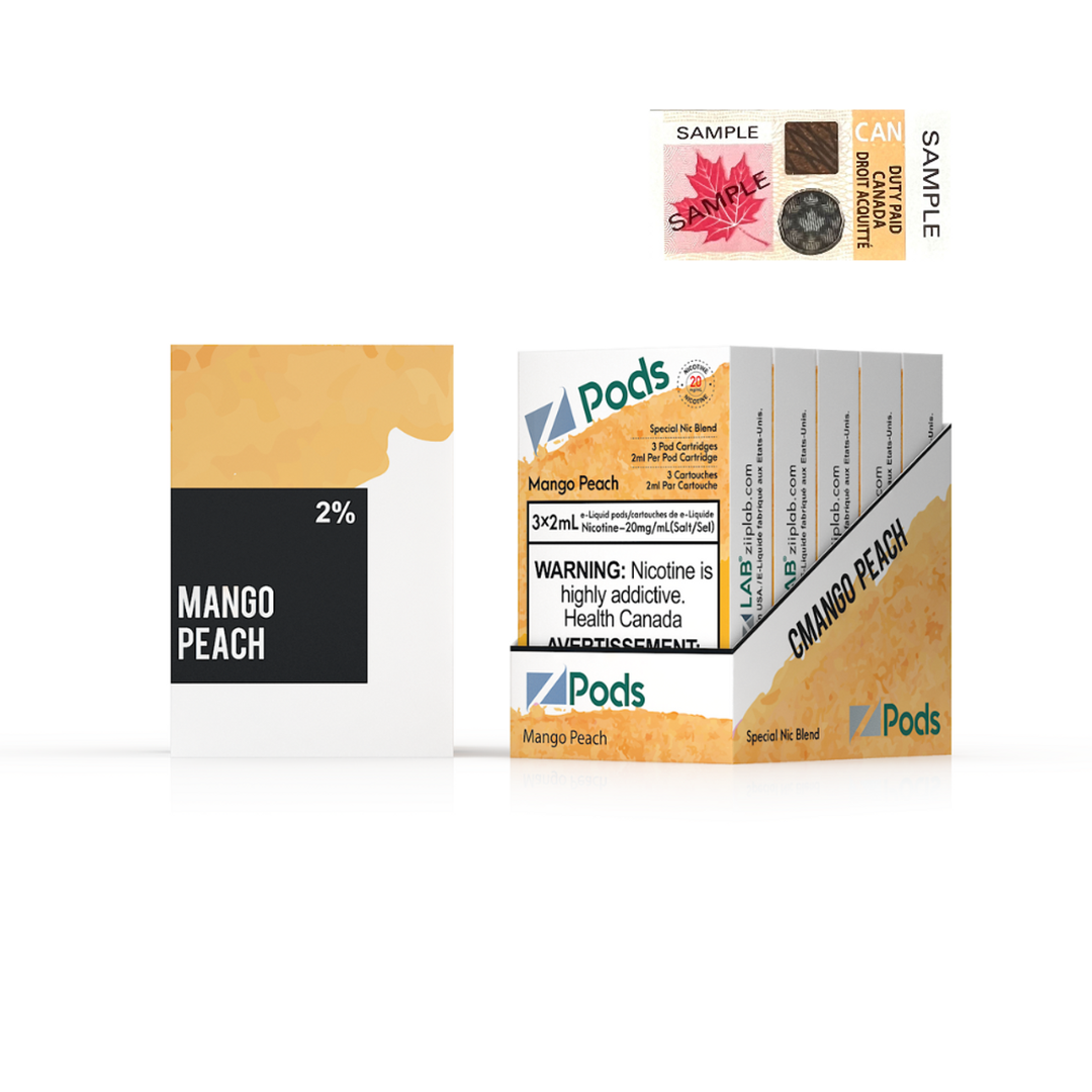 Mango Peach Zpods S-Pod (STLTH) 3-pack [Federal Stamp]